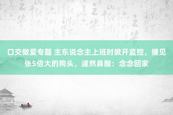 口交做爱专题 主东说念主上班时掀开监控，撞见张5倍大的狗头，遽然鼻酸：念念回家