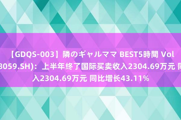 【GDQS-003】隣のギャルママ BEST5時間 Vol.2 华锐精密(688059.SH)：上半年终了国际买卖收入2304.69万元 同比增长43.11%