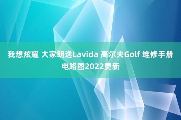 我想炫耀 大家朗逸Lavida 高尔夫Golf 维修手册电路图2022更新