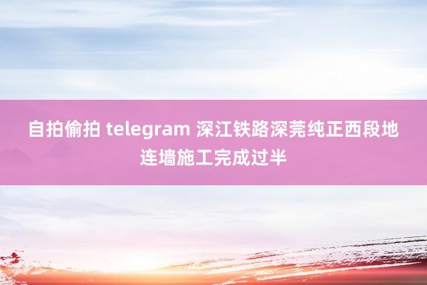 自拍偷拍 telegram 深江铁路深莞纯正西段地连墙施工完成过半