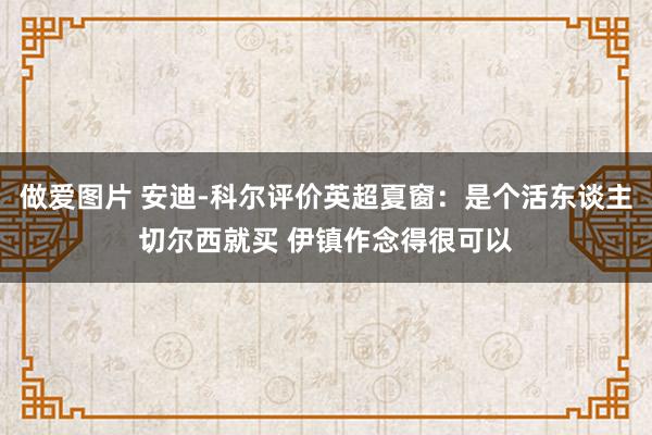 做爱图片 安迪-科尔评价英超夏窗：是个活东谈主切尔西就买 伊镇作念得很可以