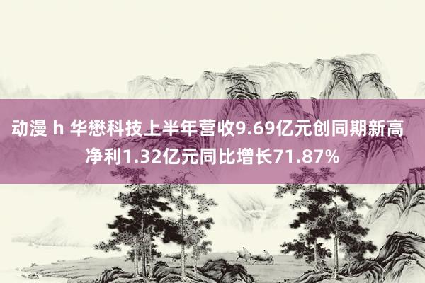 动漫 h 华懋科技上半年营收9.69亿元创同期新高  净利1.32亿元同比增长71.87%