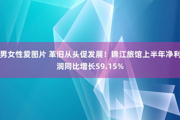 男女性爱图片 革旧从头促发展！锦江旅馆上半年净利润同比增长59.15%