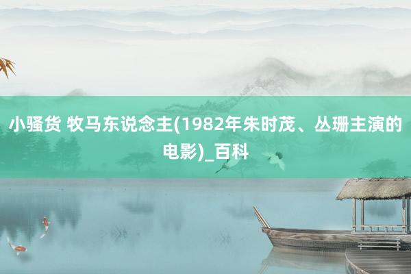 小骚货 牧马东说念主(1982年朱时茂、丛珊主演的电影)_百科